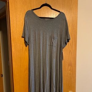 2XL Heathered Gray Carly Swing Dress